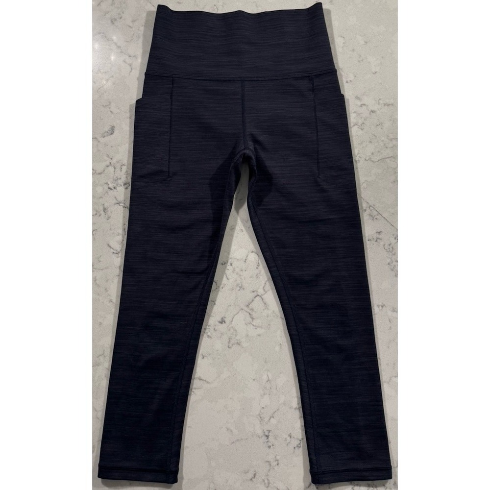 Athleta Salutation II Capri Leggings Womens XS Navy‎ Space Dye 566839
